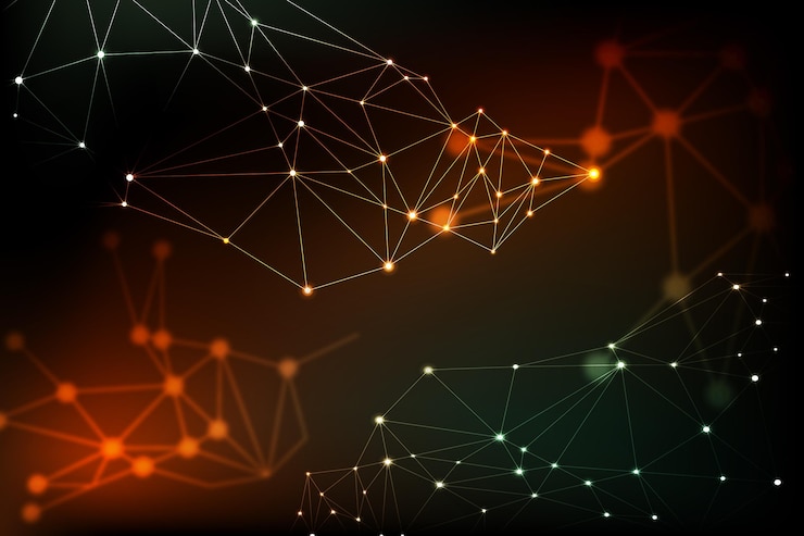 Free Vector gradient network connection background