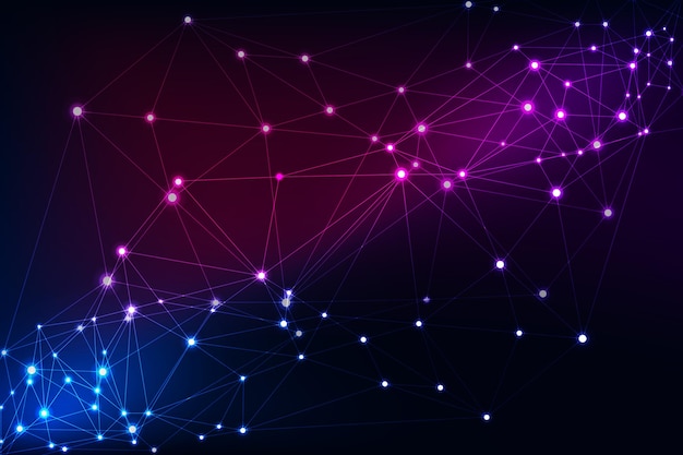 Gradient network connection background