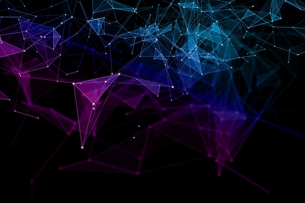 Gradient network connection background