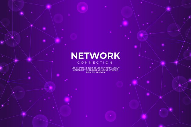 Gradient network connection background