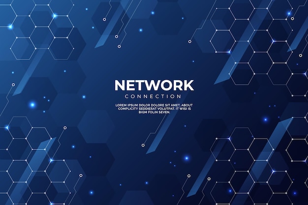 Free vector gradient network connection background