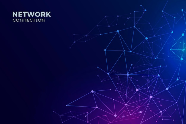 Free vector gradient network connection background