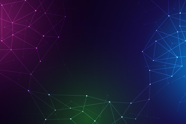 Gradient network connection background