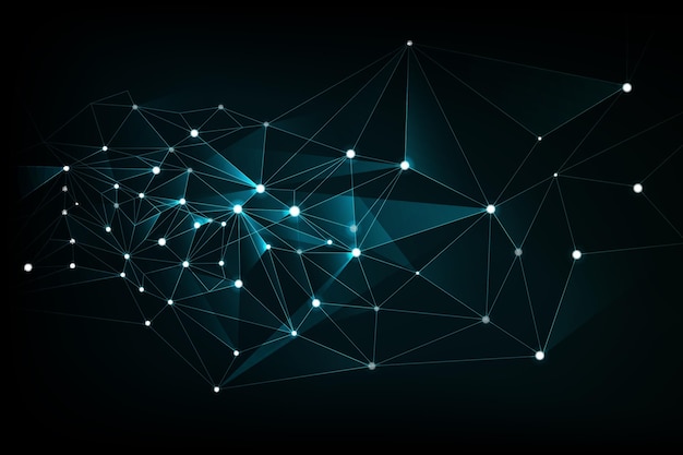 Gradient network connection background