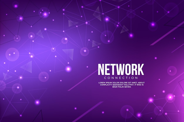 Gradient network connection background