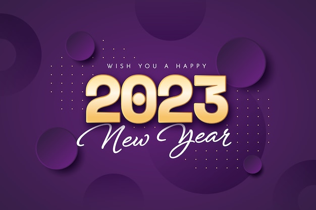 Free vector gradient new year 2023 background