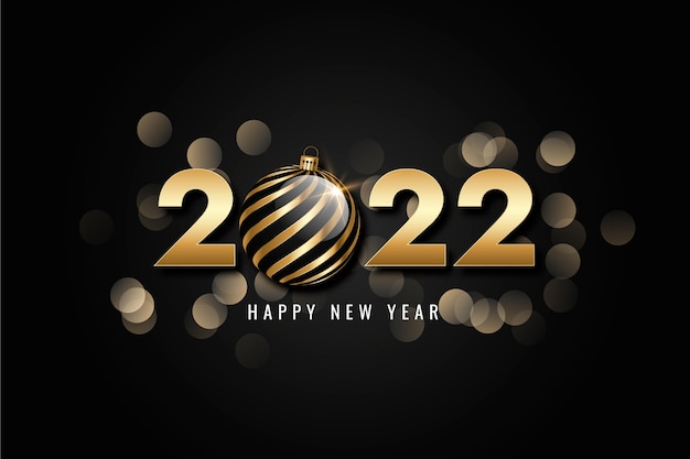 Gradient new year background with gold