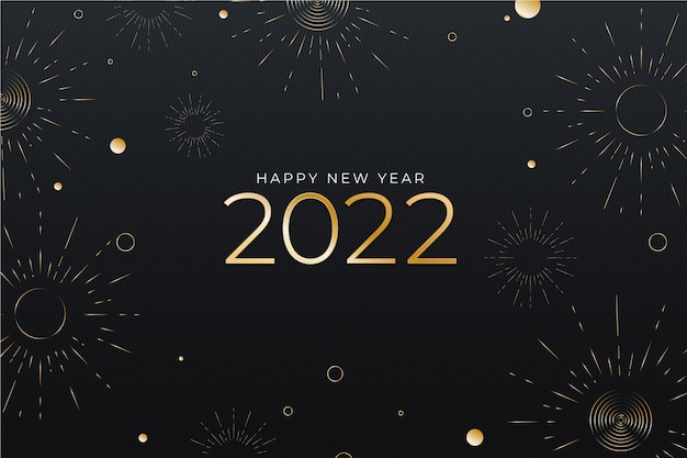 Gradient new year background with gold