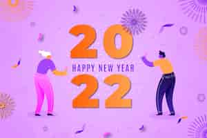 Free vector gradient new year background