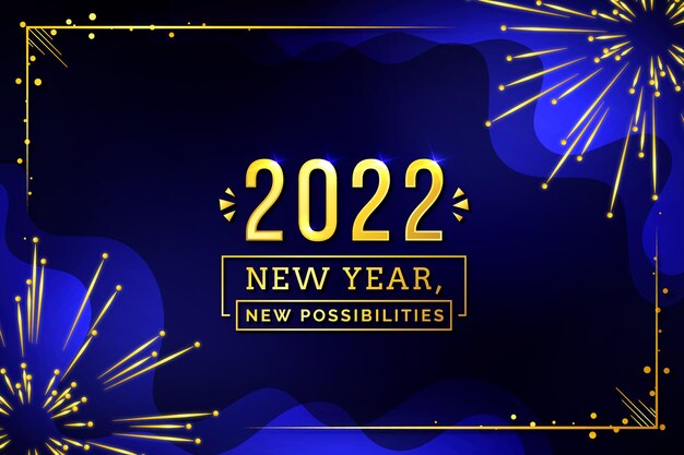 Gradient new year background