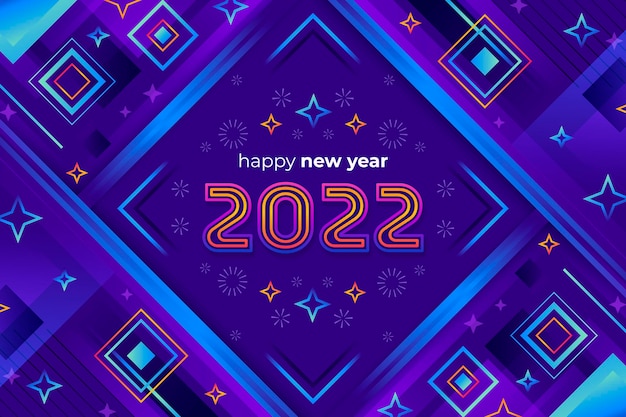 Free vector gradient new year background