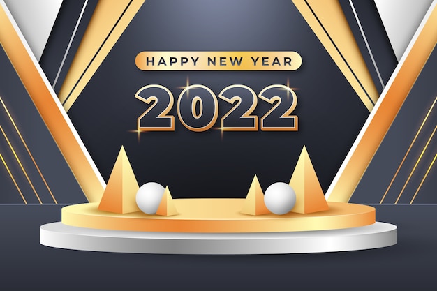 Free vector gradient new year background