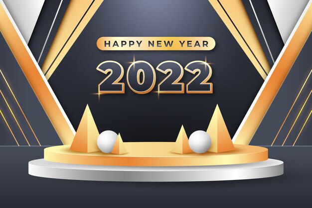 Gradient new year background