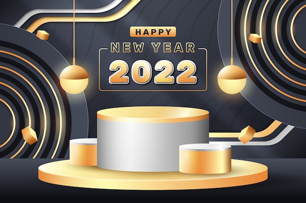 Gradient new year background