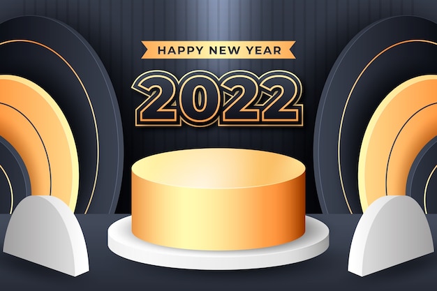 Gradient new year background