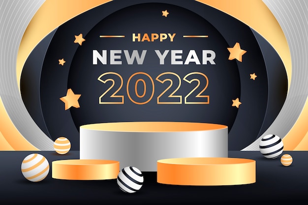 Free vector gradient new year background