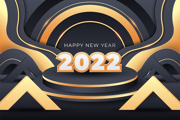 Free vector gradient new year background