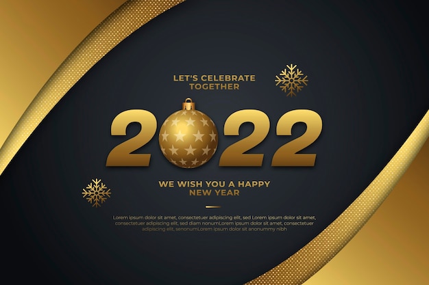 Free vector gradient new year background