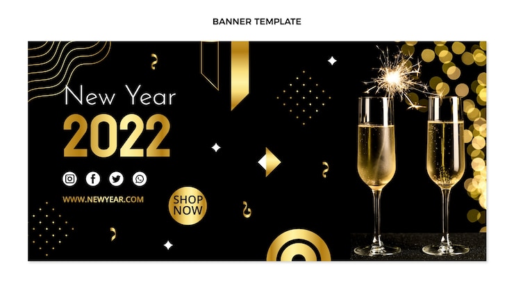 Free Vector gradient new year sale banner