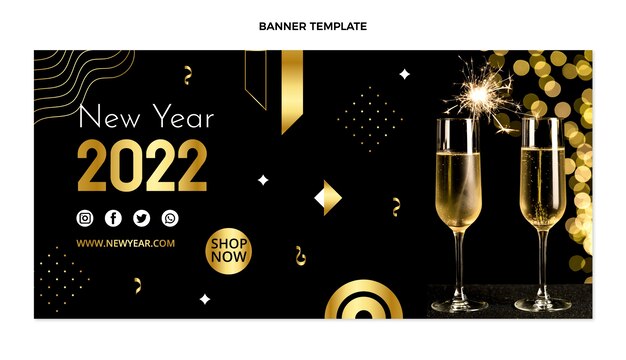 gradient new year sale banner