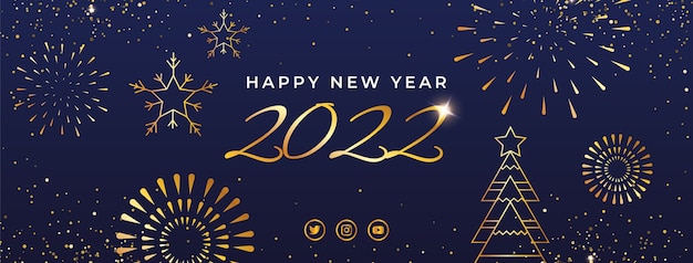 Бесплатное векторное изображение Градиентный новогодний шаблон обложки в социальных сетях