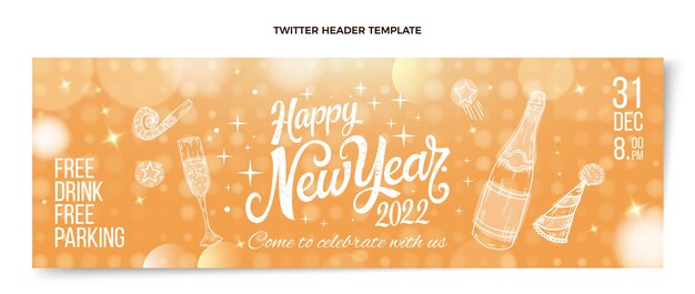 Gradient new year twitter header