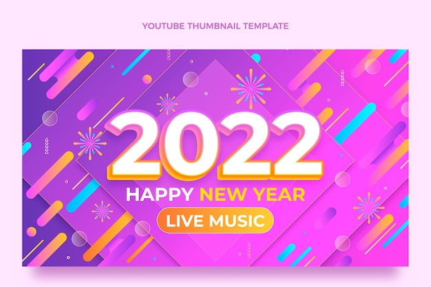 Gradient new year youtube thumbnail