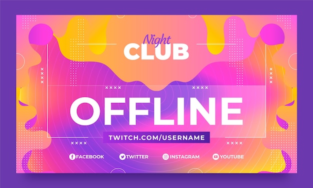 Gradient night club twitch background