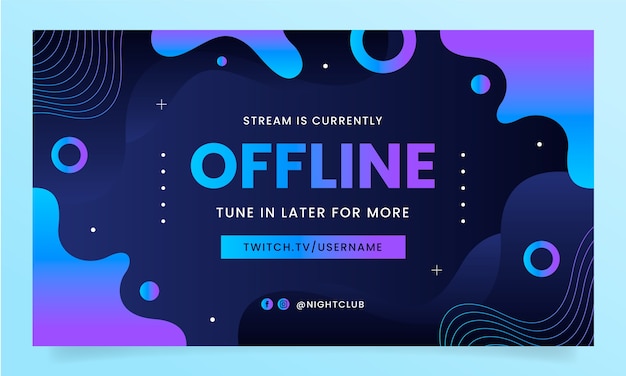 Free vector gradient night club twitch background