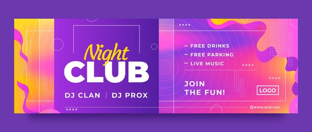 Gradient night club twitter header