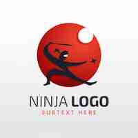 Free vector gradient ninja logo template