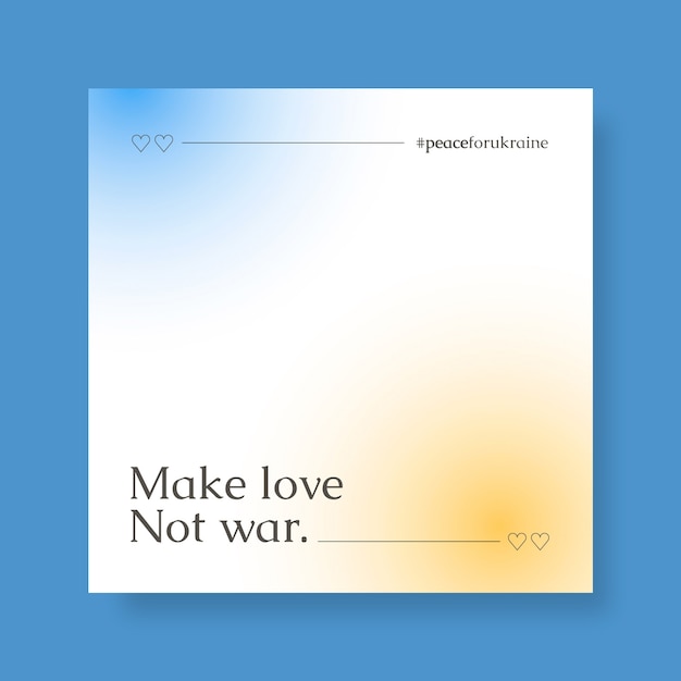 Free vector gradient no war facebook post