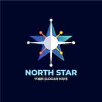 Free vector gradient north star logo template