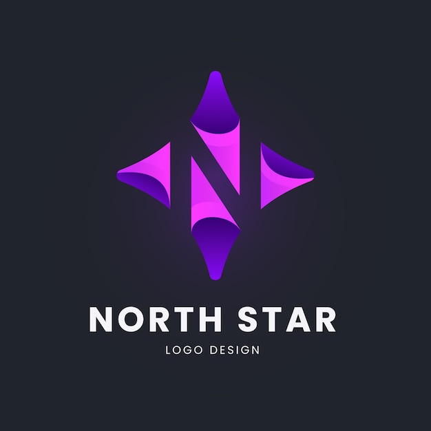 Gradient north star logo