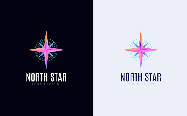 Gradient north star logo