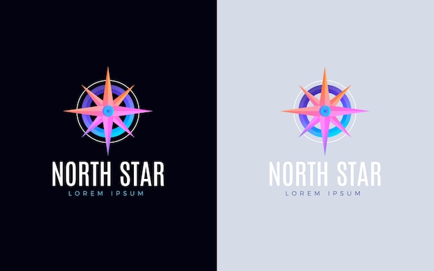 Gradient north star logo