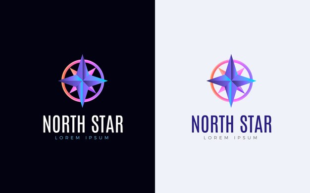 Gradient north star logo