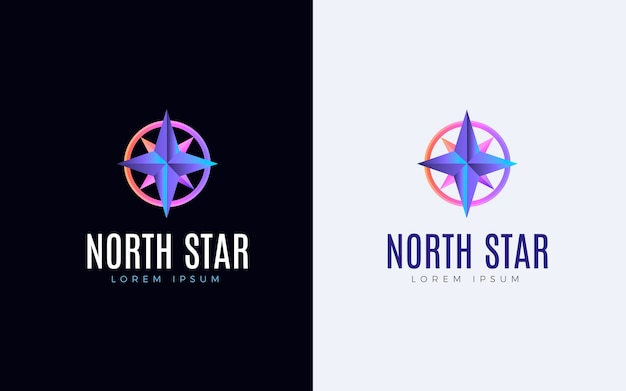 Gradient north star logo