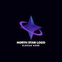 Free vector gradient north star logo