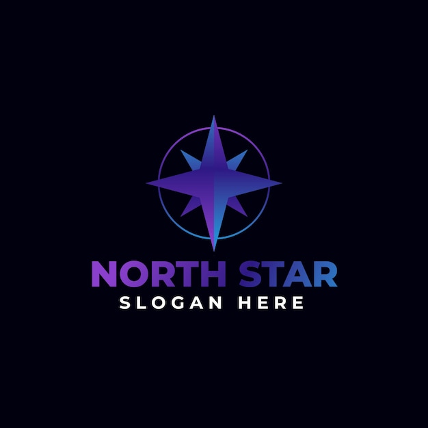Gradient north star logo