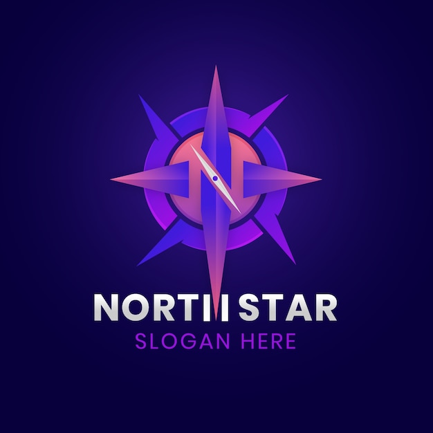 Gradient north star logo