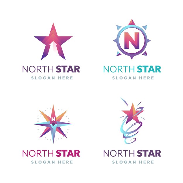 Gradient north star logo