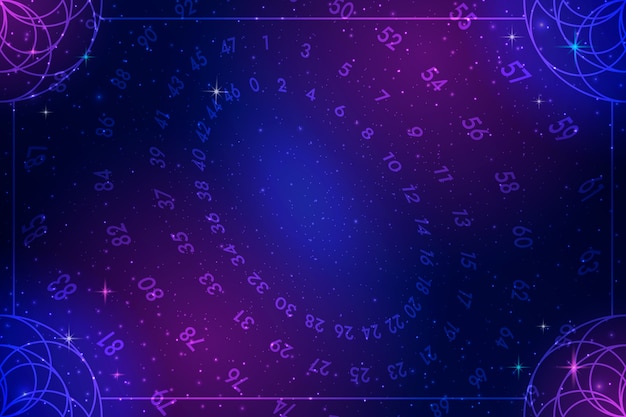 Free vector gradient numerology background