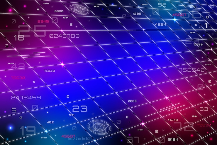 Free Vector gradient numerology background