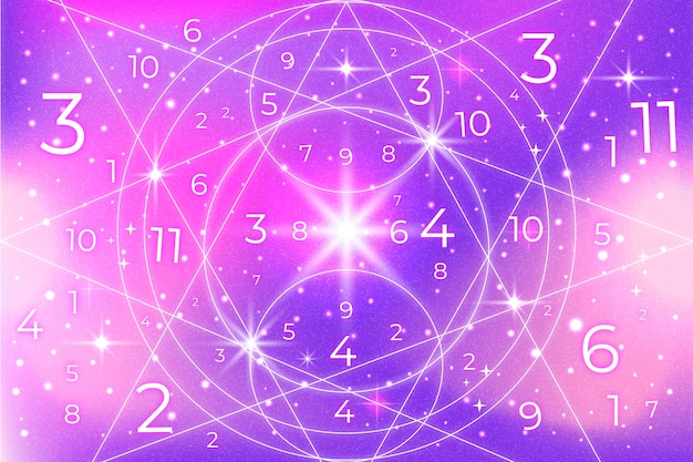 Sfondo numerologico sfumato