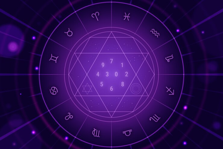 Free Vector gradient numerology background