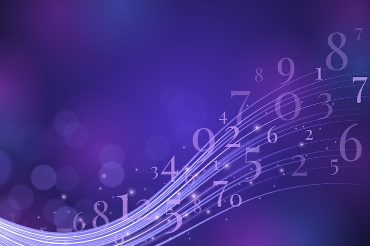 Free Vector gradient numerology background