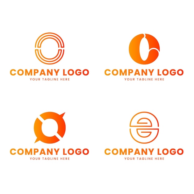 Free vector gradient o logo collection