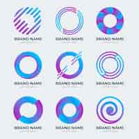 Free vector gradient o logo pack