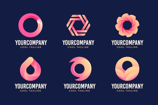 Free vector gradient o logo pack